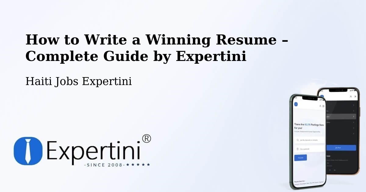 Resume Writing Guide for Job Seekers – Haiti - Haiti Jobs Expertini